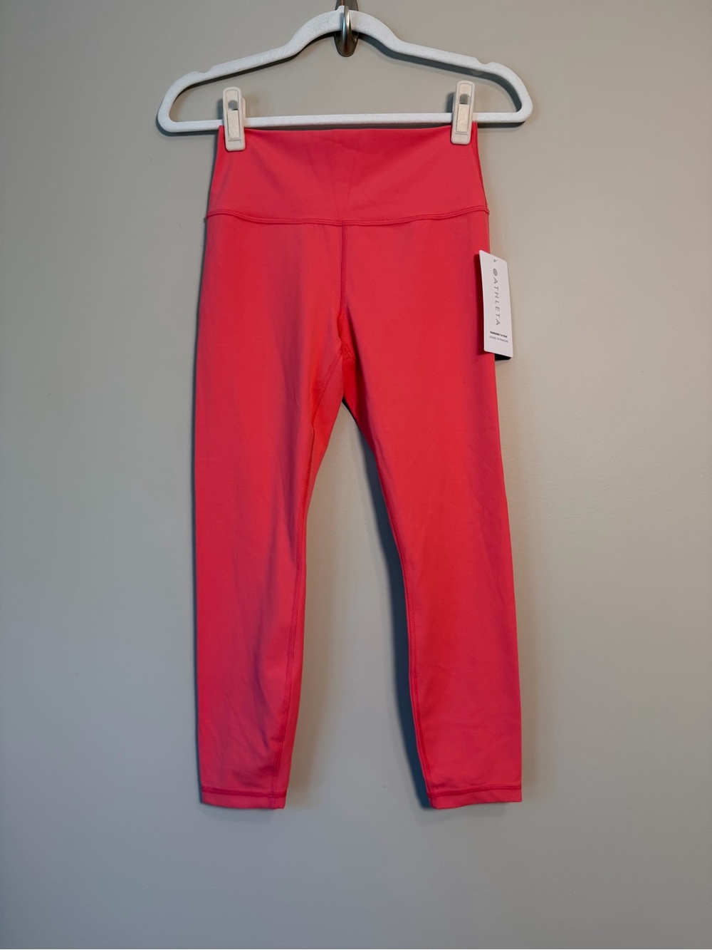 Athleta Transcend 7/8 Tight Coral Pink High Rise Leggings NWT